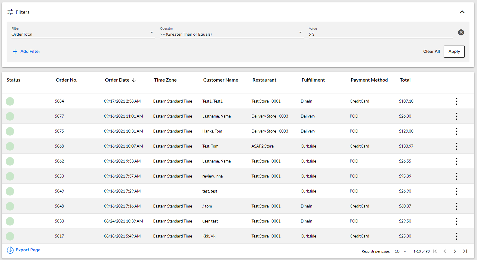 Admin Feature - Enhanced Filters – Onosys