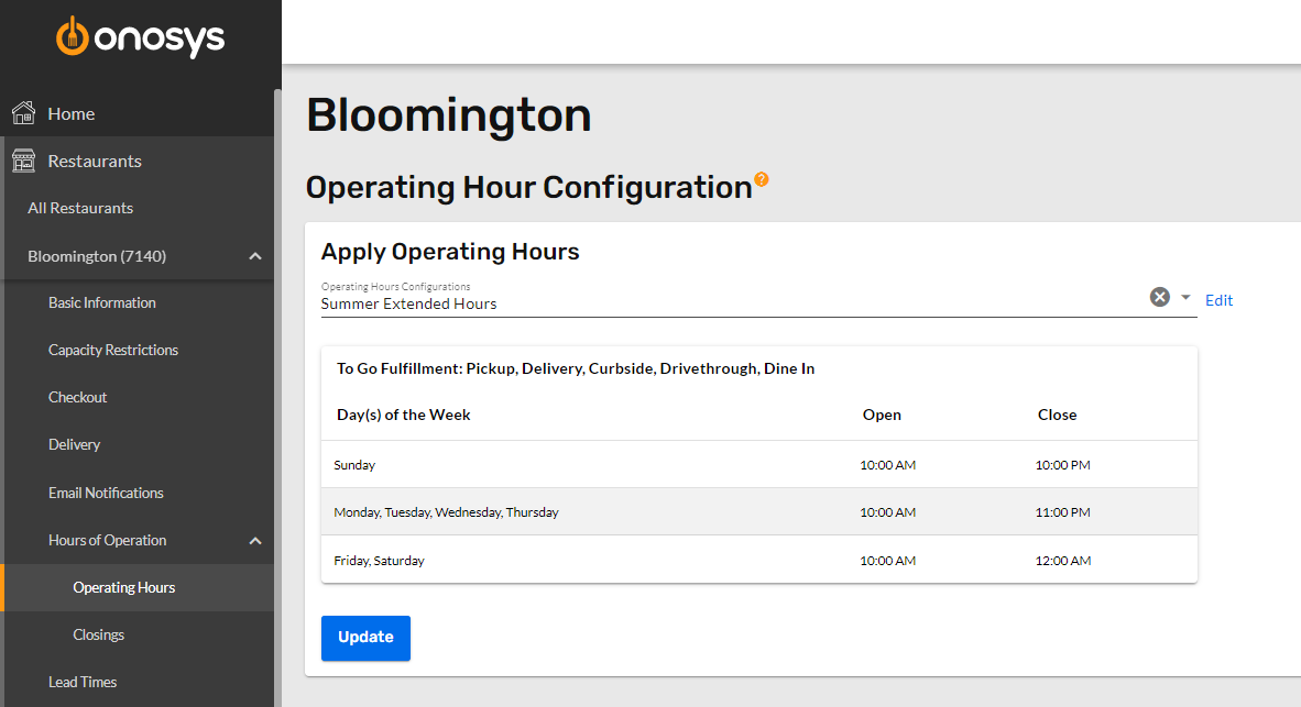 Admin Feature - Shared Configurations – Onosys